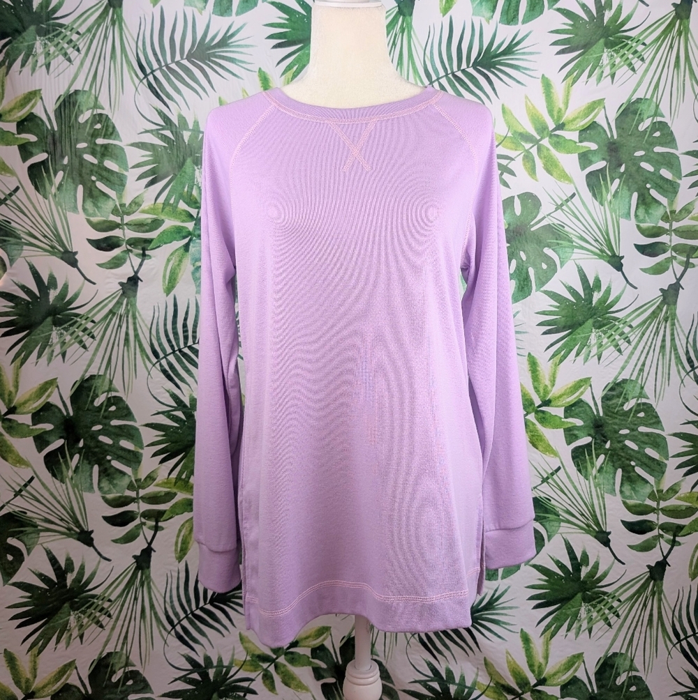 Niloufo Light Purple Crewneck Top (Size: Medium)